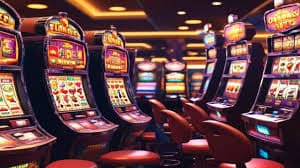 Tampilan menarik slot online dengan tema neon futuristik